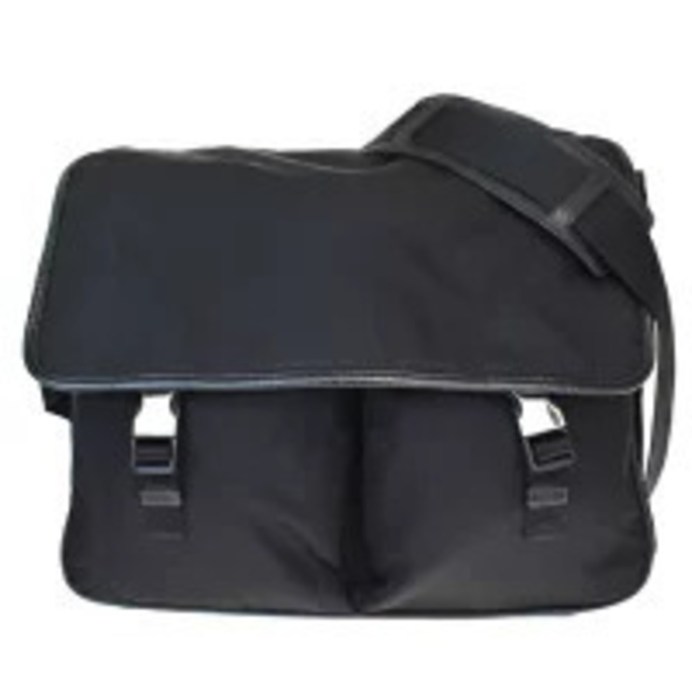 Prada Tessuto Crossbody bag double buckles Black